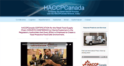 Desktop Screenshot of haccpcanada.net